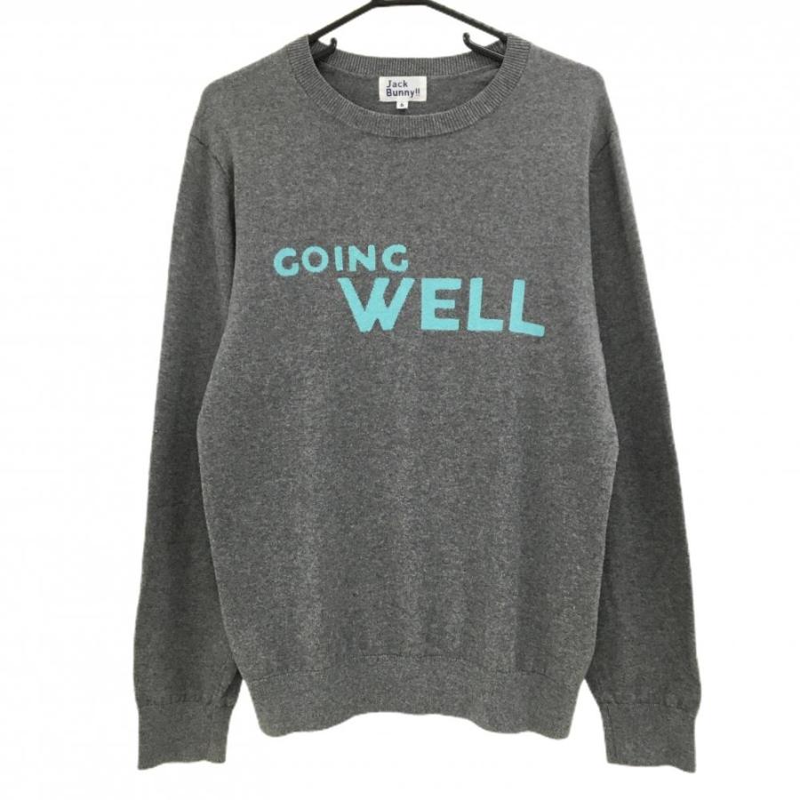 Jack Bunny!!（ジャックバニー） セーター グレー×ブルーグリーン