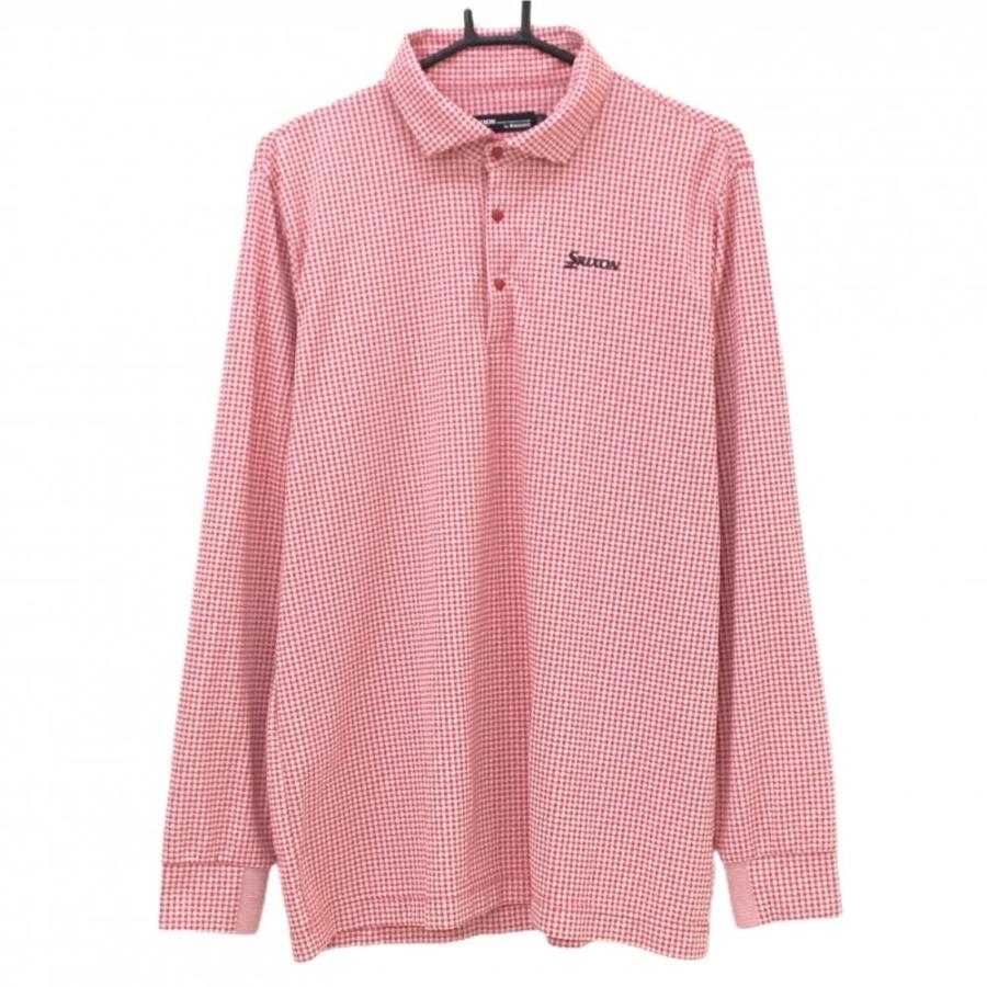 SRIXON 【超美品】スリクソンバイデサント 長袖ポロシャツ 白×レッド