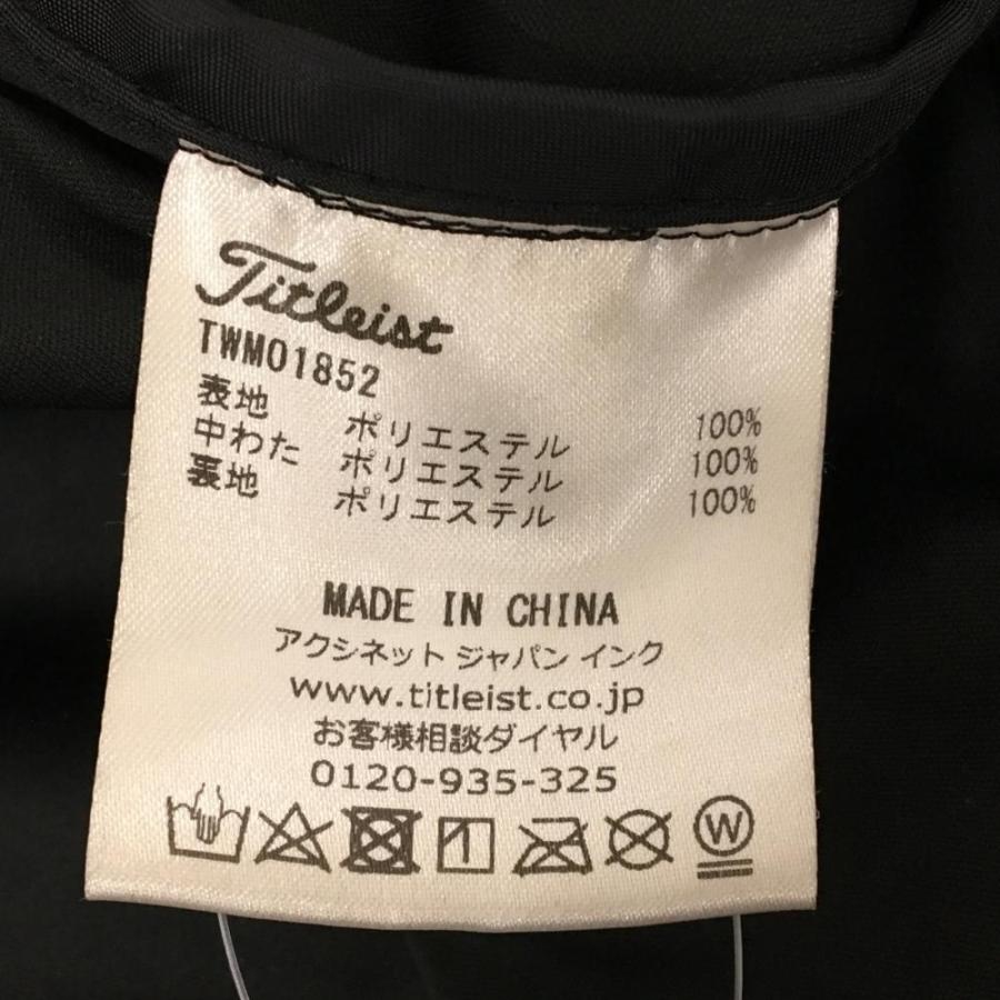 Titleist（タイトリスト） 中綿ジャケット 黒 袖ロゴプリント メンズ M