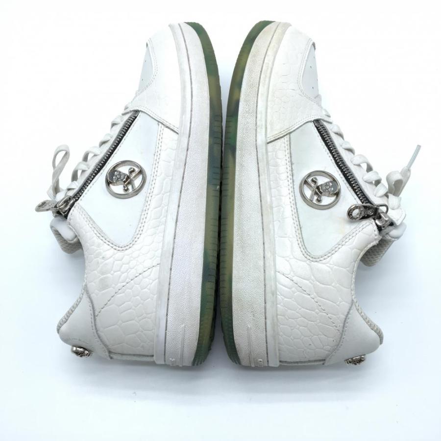 マークアンドロナ ゴルフシューズ 白 MLS-1C-SS01 スカル スパイクレス トートバッグ付  メンズ 27.0 ゴルフウェア MARK＆LONA MARK&LONA（マークアンドロナ） ゴルフシューズ 白 MLS-1C-SS01 スカル