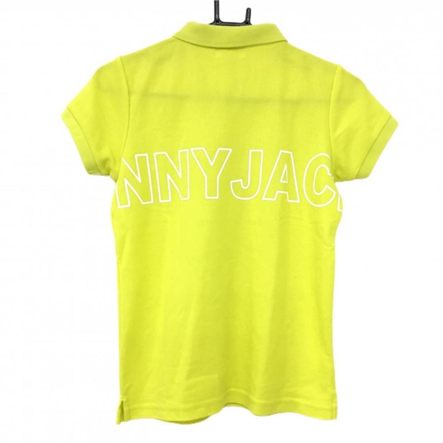 新品　ジャックバニー　リフレクターライン半袖ポロシャツ　レディース　S イエロー Jack Bunny!!（ジャックバニー） 半袖ポロシャツ イエロー ロゴ白