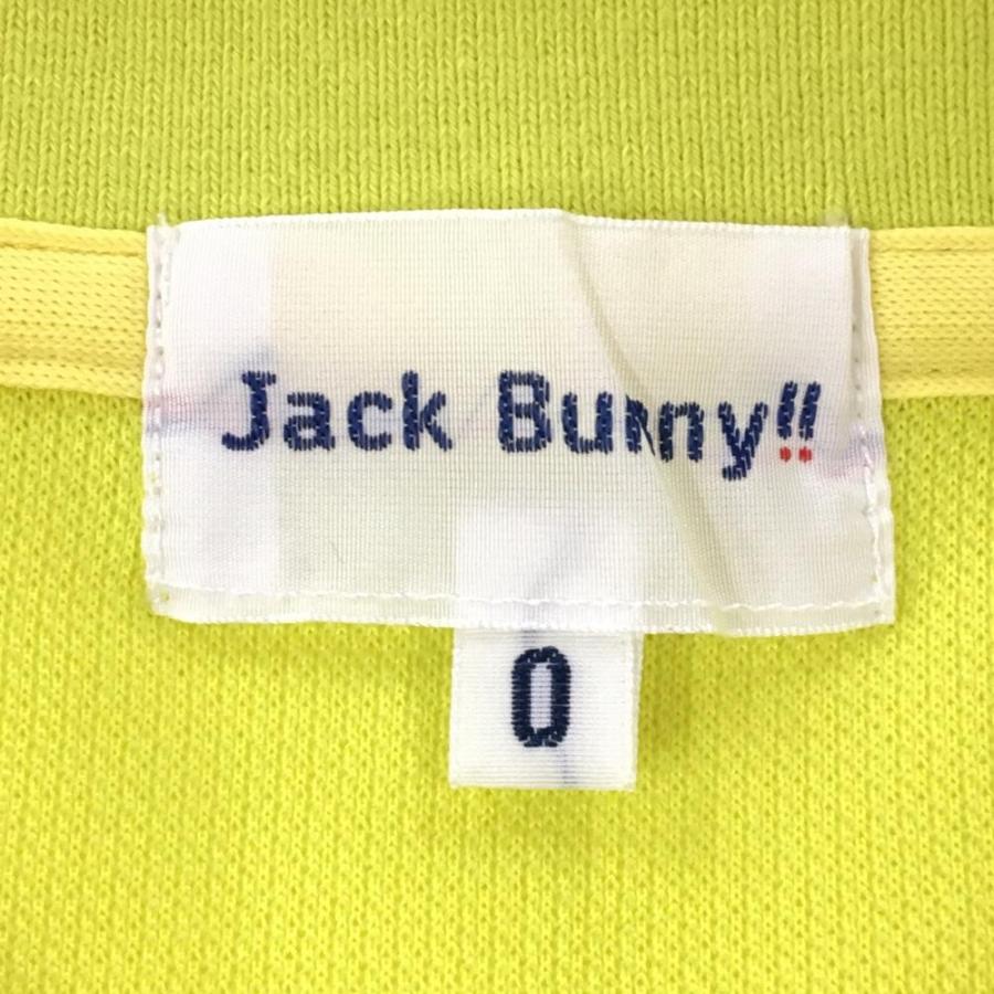 Jack Bunny!!（ジャックバニー） 半袖ポロシャツ イエロー ロゴ白