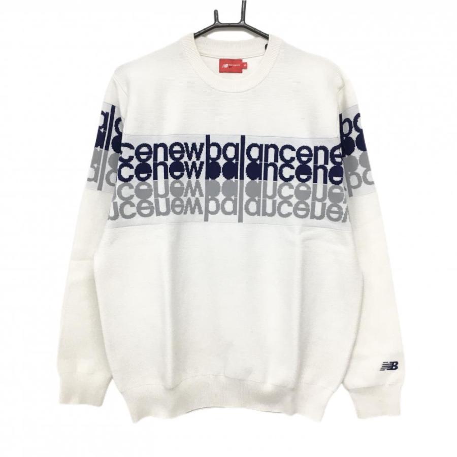 New Balance Golf（ニューバランスゴルフ） セーター 白系×ネイビー