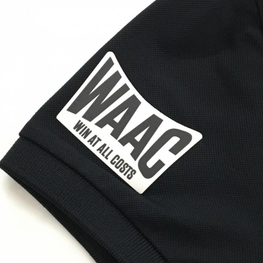 WAAC 【超美品】ワック 半袖ポロシャツ 黒 ロゴプリント レディース 1