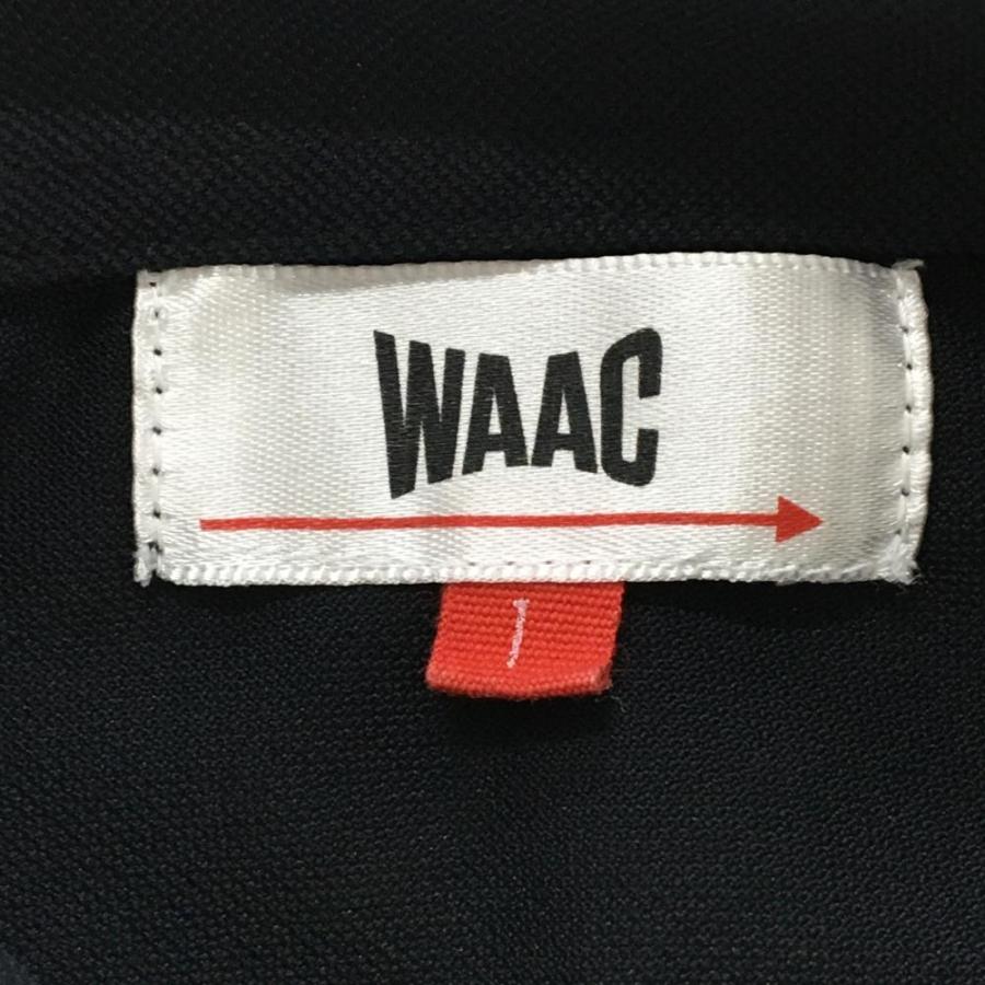 WAAC 【超美品】ワック 半袖ポロシャツ 黒 ロゴプリント レディース 1