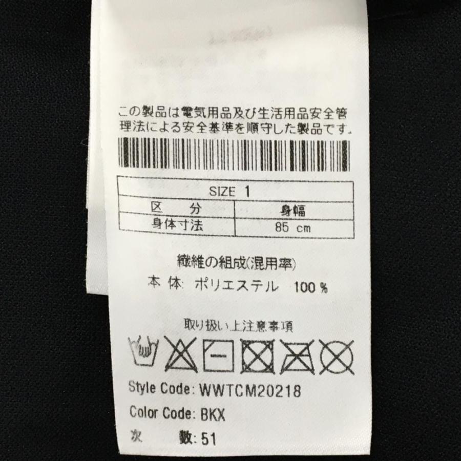 WAAC 【超美品】ワック 半袖ポロシャツ 黒 ロゴプリント レディース 1