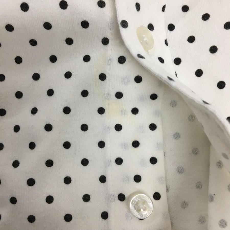Jack Bunny!!（ジャックバニー） 長袖シャツ 白×黒 ドット柄 ボタン
