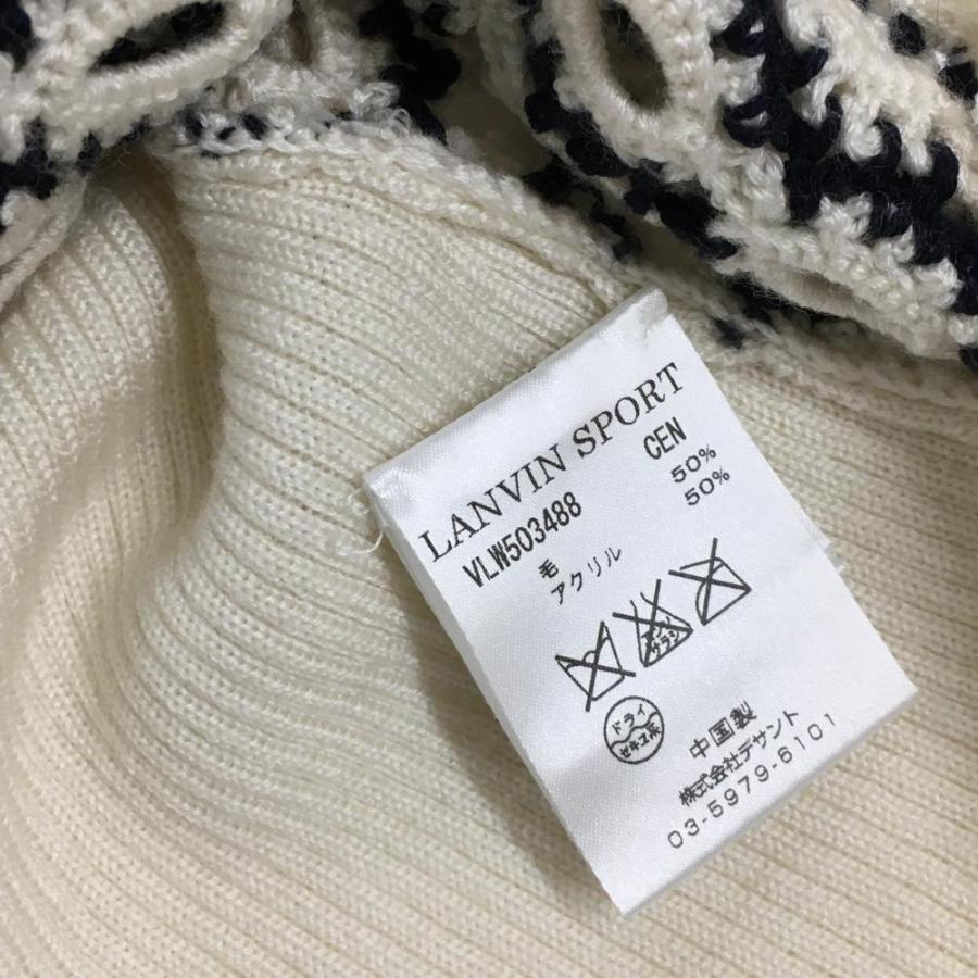 ゴルフ 美品 LANVIN SPORT 切替ニットベスト 38