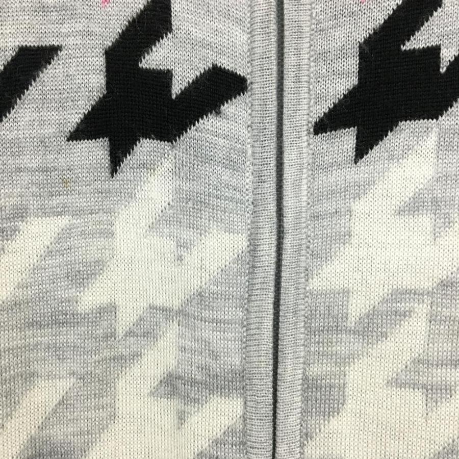 Titleist（タイトリスト） ニットジャケット グレー 前身頃千鳥格子
