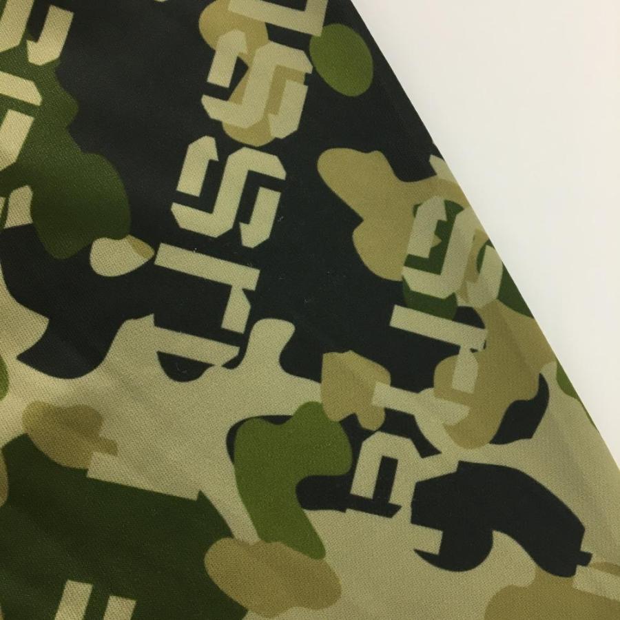 【美品】ラッセルノゴルフ 半袖ハイネックシャツ グリーン×ベージュ カモフラ   メンズ 6(XL) ゴルフウェア 2024年モデル RUSSELUNO Russeluno（ラッセルノ） 【美品】ラッセルノゴルフ 半袖ハイネック