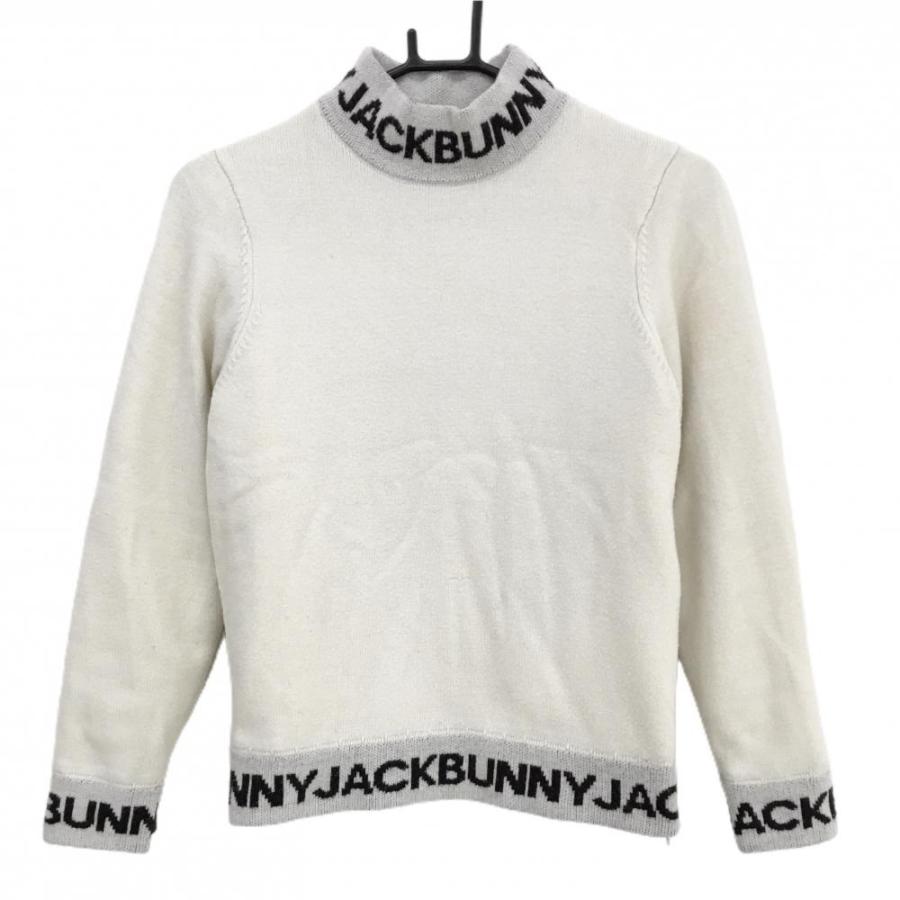 Jack Bunny!!（ジャックバニー） 裏地付ハイネックセーター 白×黒