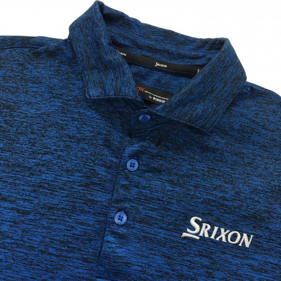 SRIXON 【超美品】スリクソンバイデサント 半袖ポロシャツ ブルー×黒