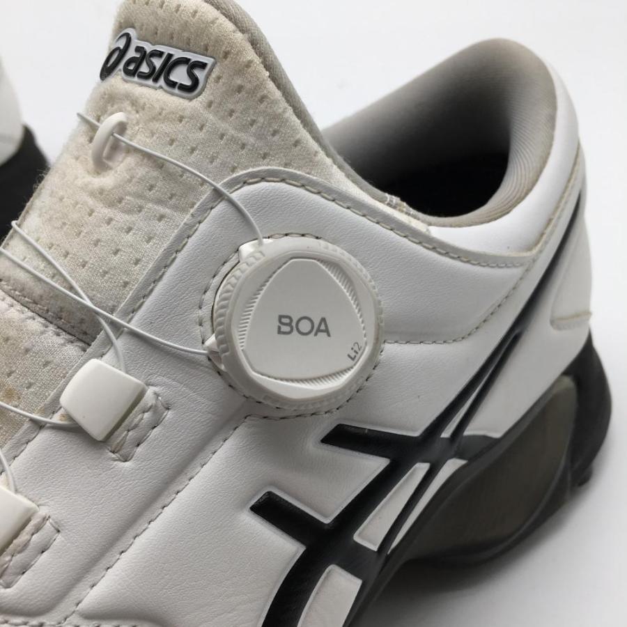 　BOAシステム搭載 ゴルフシューズ ホワイト/グレー26.5㎝ ASICS（アシックス） ゴルフシューズ 白×黒 1111A229 ゲルエースプロM