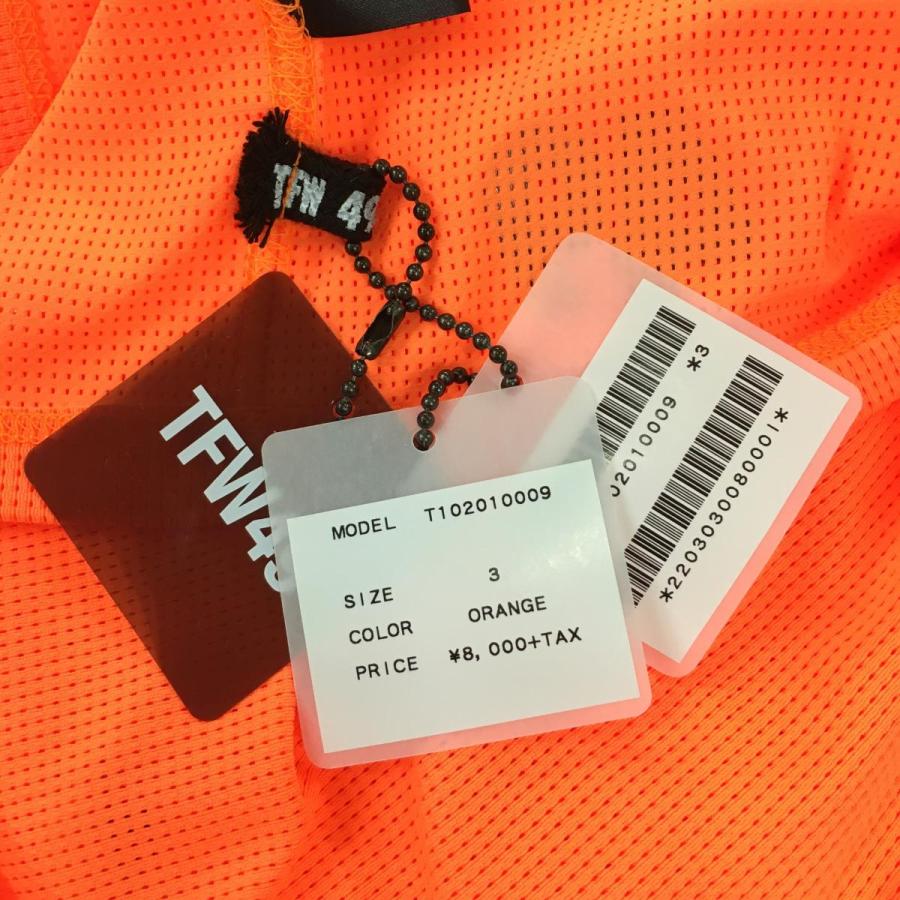 TFW49 【新品】TFW49 ノースリーブポシャツ 蛍光オレンジ メッシュ