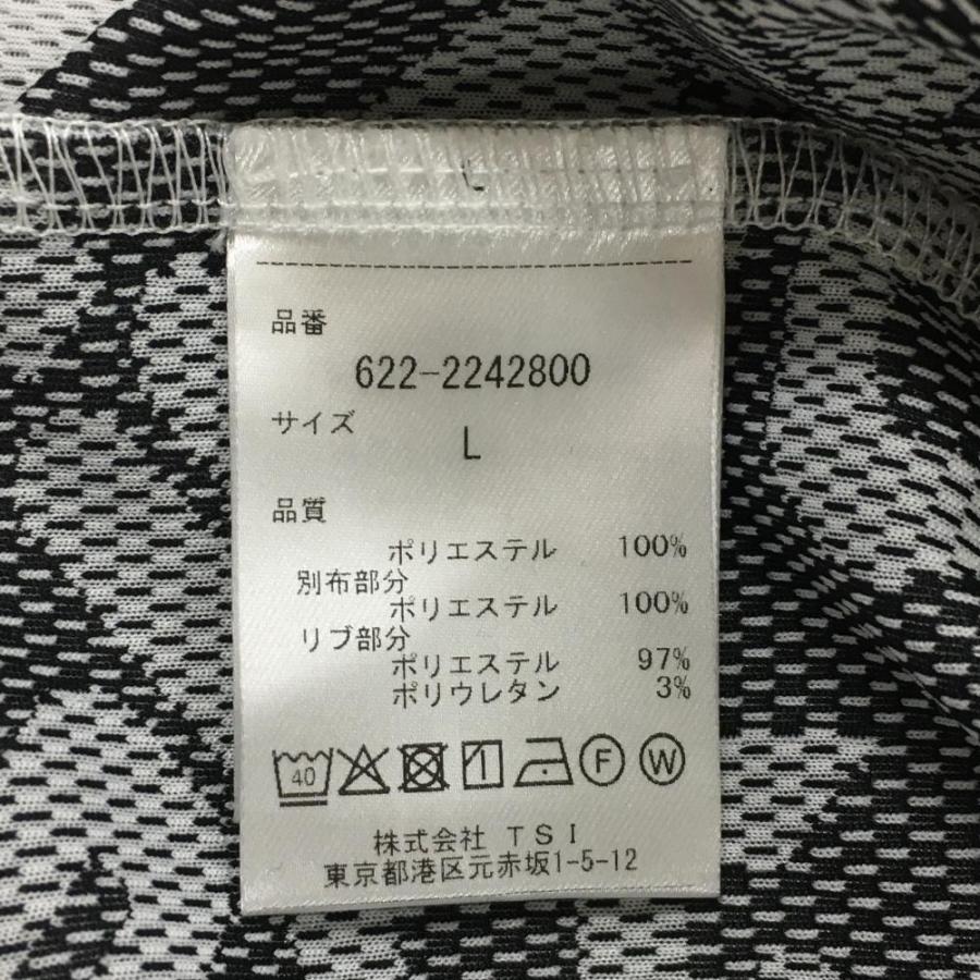 PING（ピン） ジャケット ライトグレー×白 英字地模様 ロゴ刺しゅう