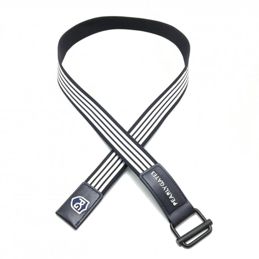 PEARLY GATES（パーリーゲイツ） ベルト 黒×白 ボーダー メンズ ゴルフ