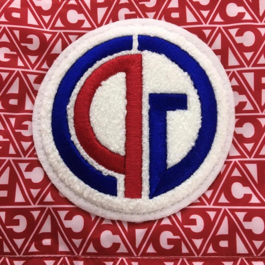 CPG GOLF 【新品】CPG 中綿スニード レッド×白 英字ロゴ総柄 蓄熱裏地