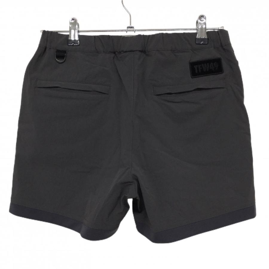 【未使用品】TFW49 ショートパンツ グレー ストレッチ ウエストゴム＆調節紐 レディース M ゴルフウェア TFW49の画像