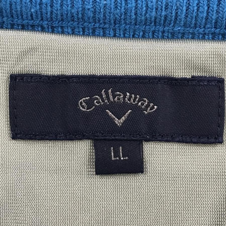 Callaway（キャロウェイ） セーター ライトブルー×白 総柄 ウール混