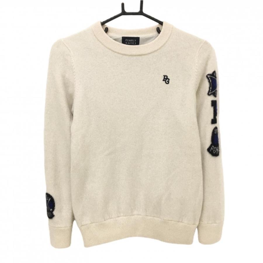 PEARLY GATES あったか裏地付きロゴセーター☆ PEARLY GATES（パーリーゲイツ） 【超美品】パーリーゲイツ 裏地付