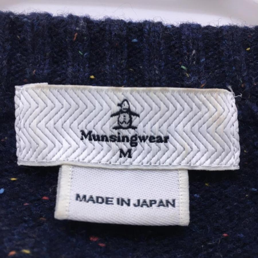 Munsingwear（マンシングウェア） セーター ネイビー系×白 フロント
