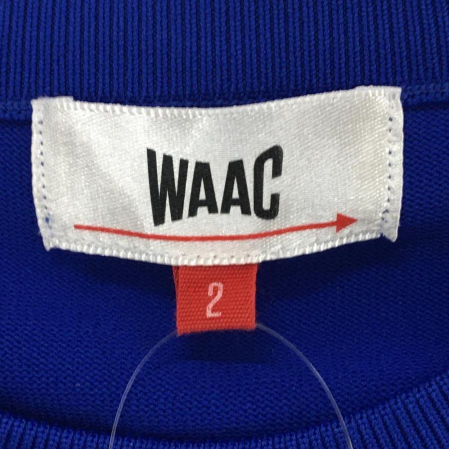 WAAC 【超美品】ワック セーター ブルー ロゴ刺しゅう 韓国モデル