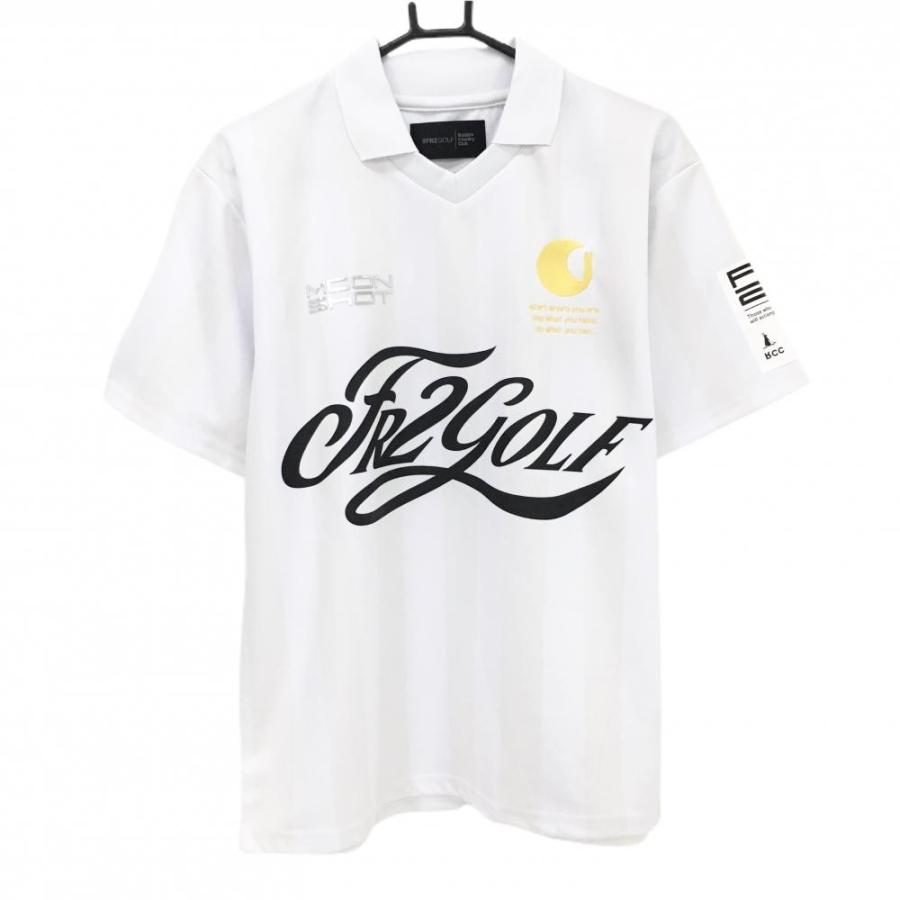FR2 GOLF 襟付きシャツ　White / S 超美品】エフアールツー 襟付き半袖シャツ 白×ライトベージュ