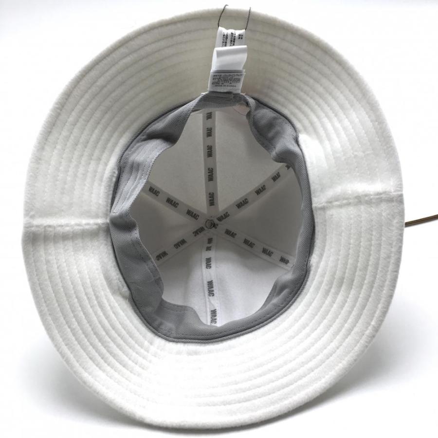 ワック　WAAC ゴルフ　耳付きハット ホワイト　新品未使用　ユニセックス WAAC 【新品】ワック ハット 白×ベージュ 耳当て付 耳当て裏ボア 1098