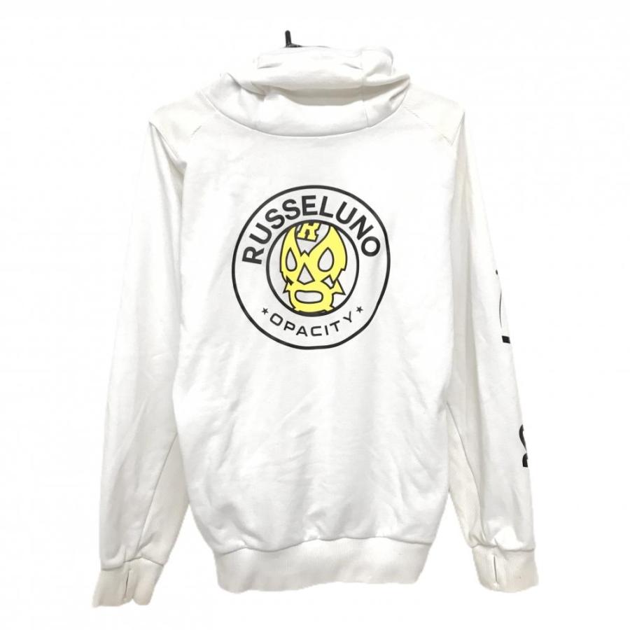 Russeluno（ラッセルノ） パーカー 白×イエロー ルチャマスク