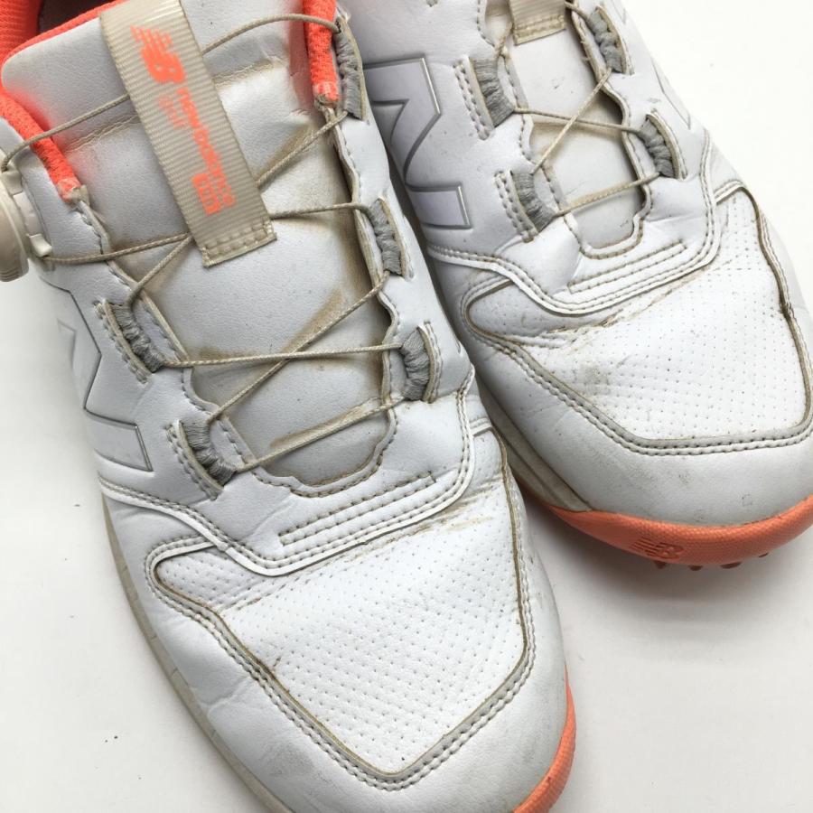 New Balance（ニューバランス） ゴルフシューズ 白×サーモンピンク系
