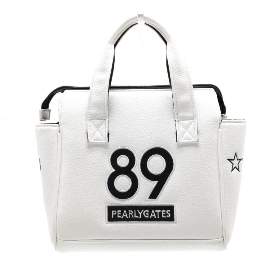 PEARLY GATES（パーリーゲイツ） カートバッグ 白×黒 ニコちゃん