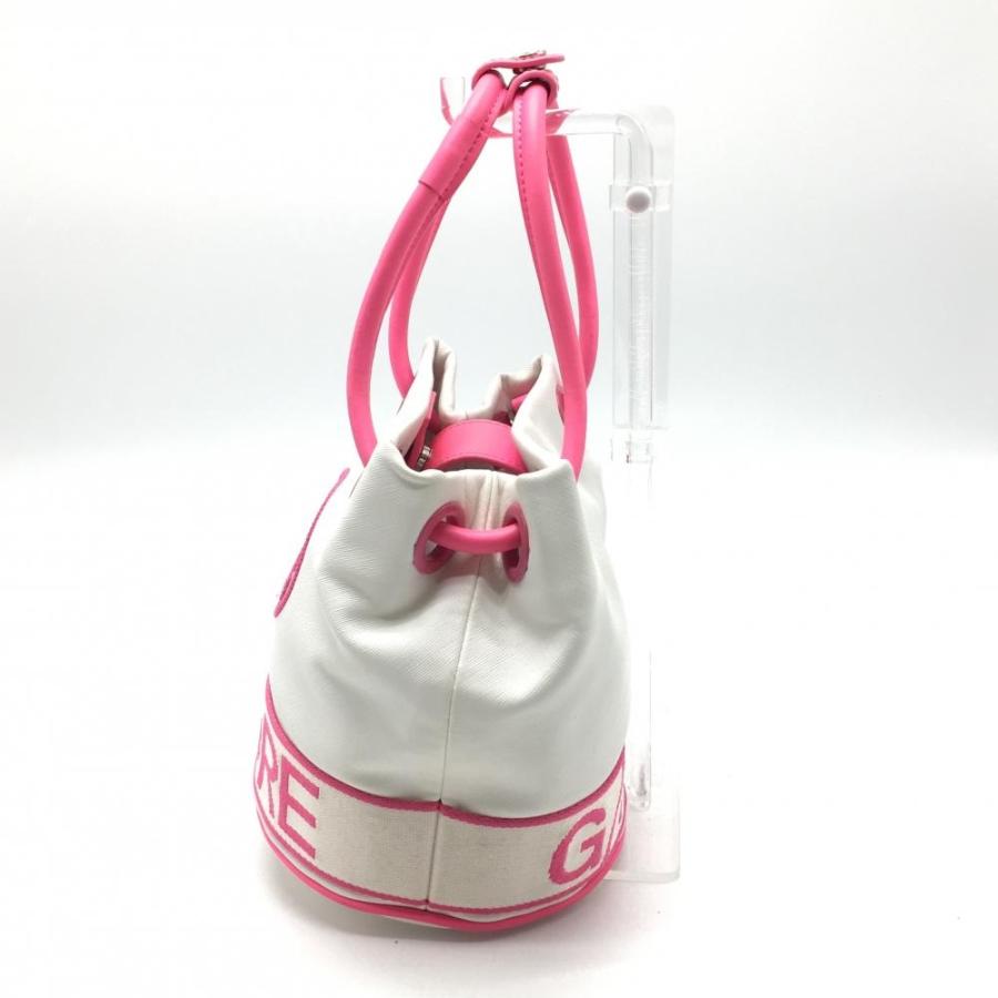 G/FORE ゴルフバッグ ホワイト/ピンク　未使用 G/FORE（ジーフォア） 2WAYショルダーバッグ 白×ピンク 巾着 カート