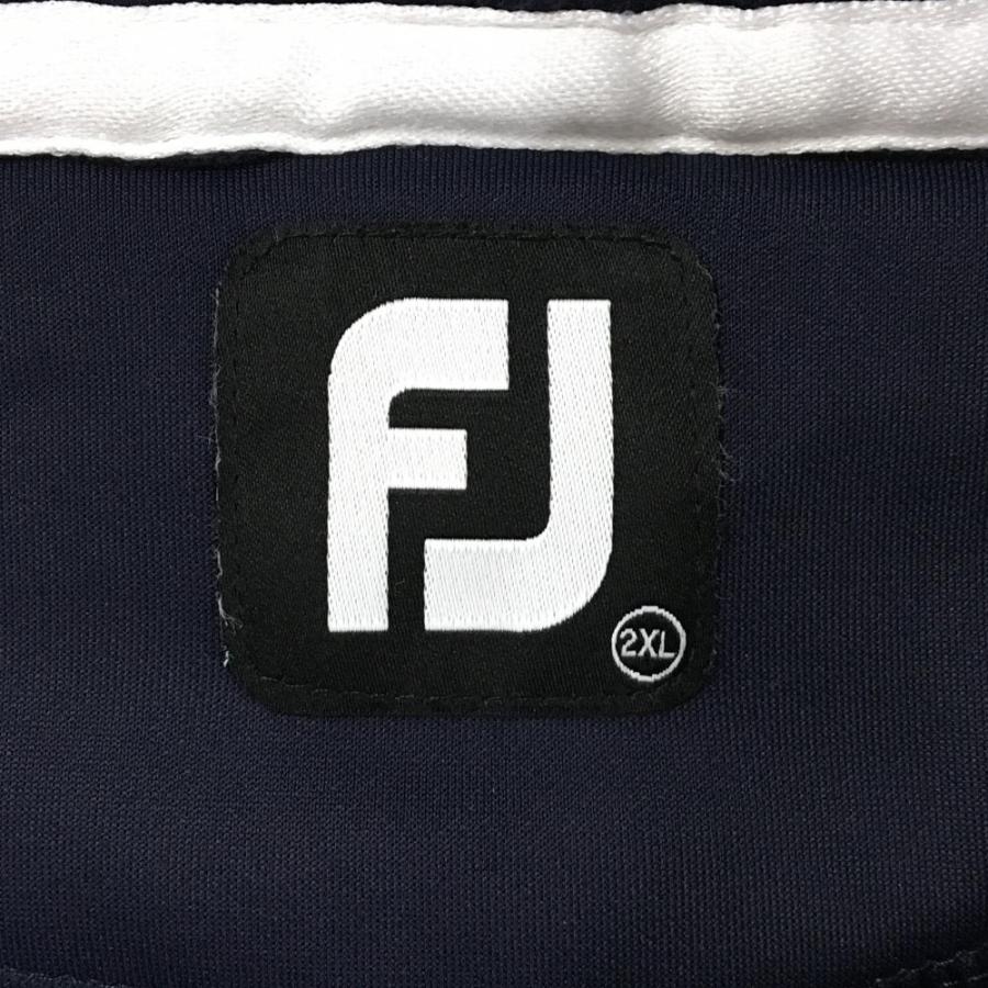 FOOT JOY☆ネイビー/ホワイト ジャケット FootJoy（フットジョイ） ジップパーカー ネイビー×白 裏起毛