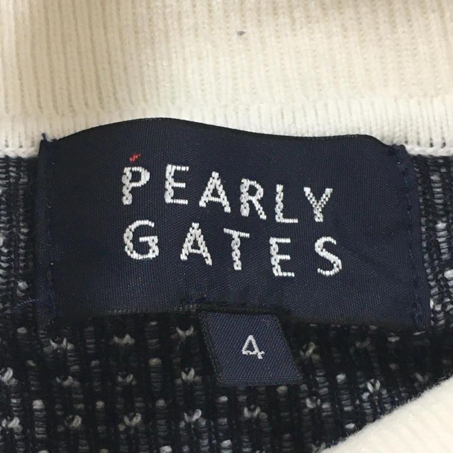 PEARLY GATES（パーリーゲイツ） タートルネックセーター 白系×黒 一部