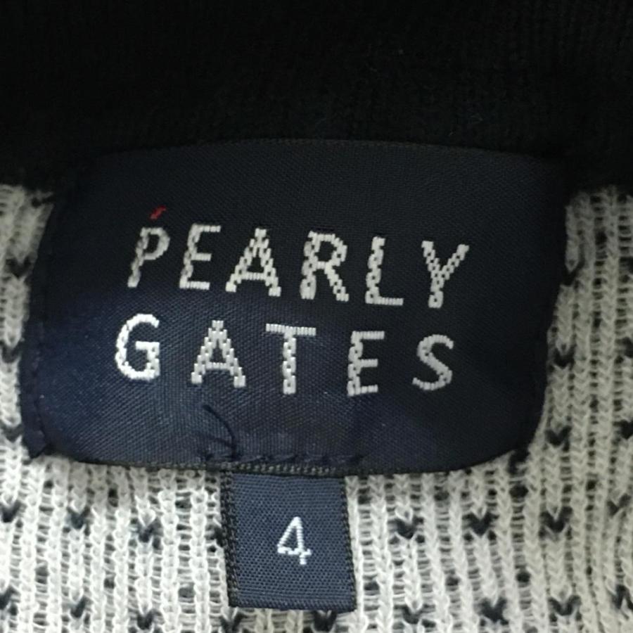 PEARLY GATES（パーリーゲイツ） タートルネックセーター ネイビー×白
