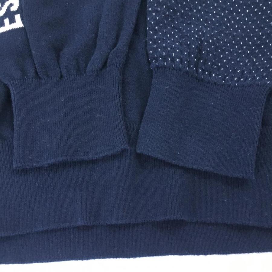 PEARLY GATES（パーリーゲイツ） タートルネックセーター ネイビー×白