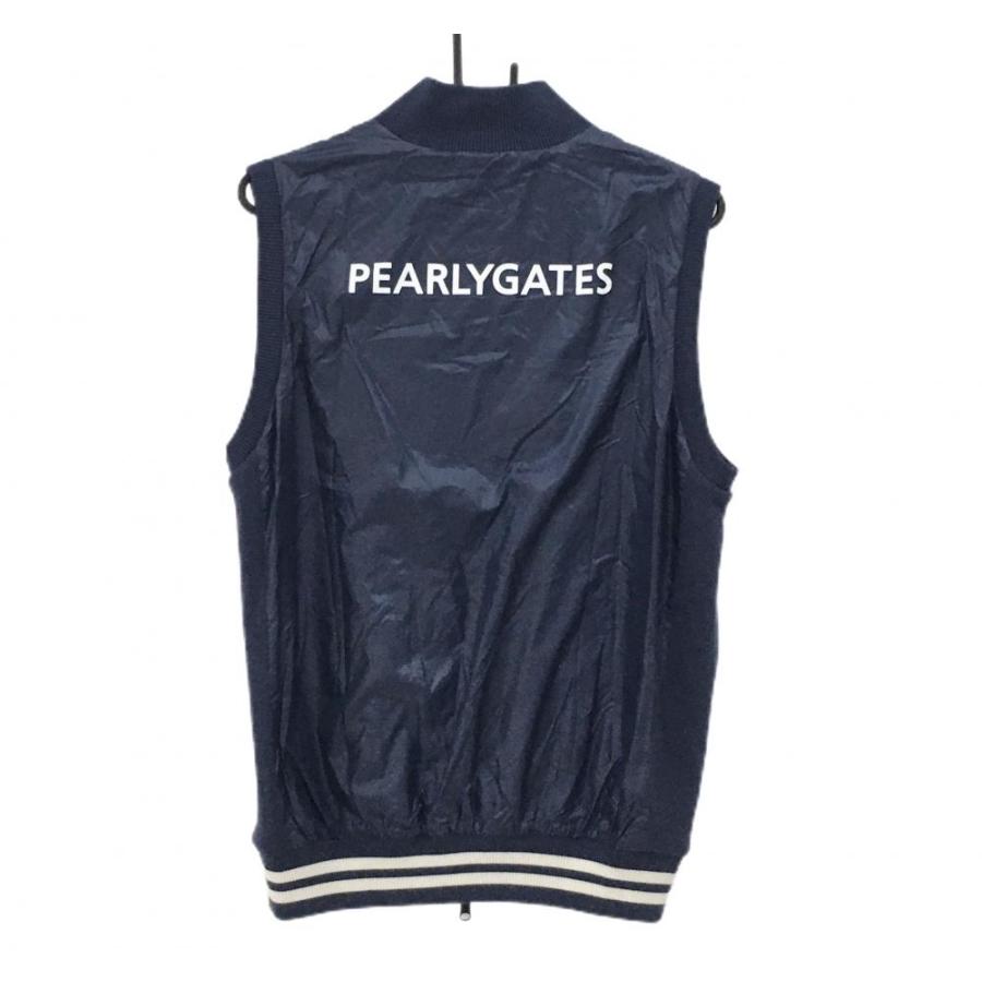 パーリーゲイツ　ベスト　サイズ５　ネイビー　メンズ PEARLY GATES（パーリーゲイツ） リバーシブルベスト ネイビー×白
