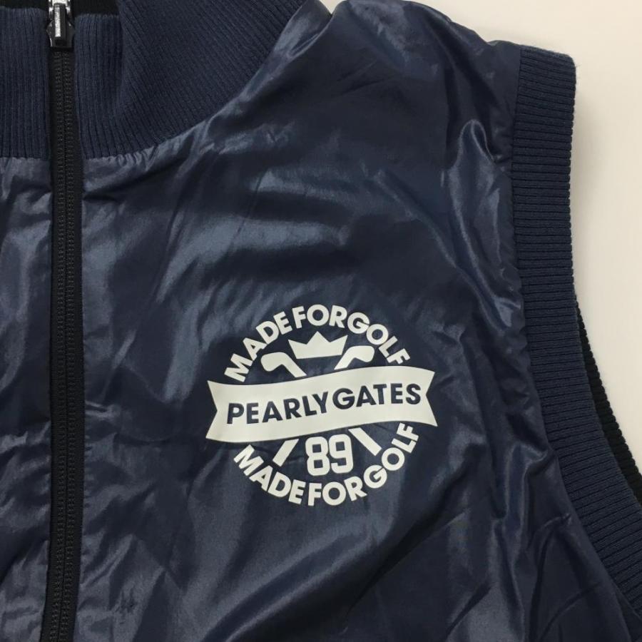 PEARLY GATES（パーリーゲイツ） リバーシブルベスト ネイビー×白