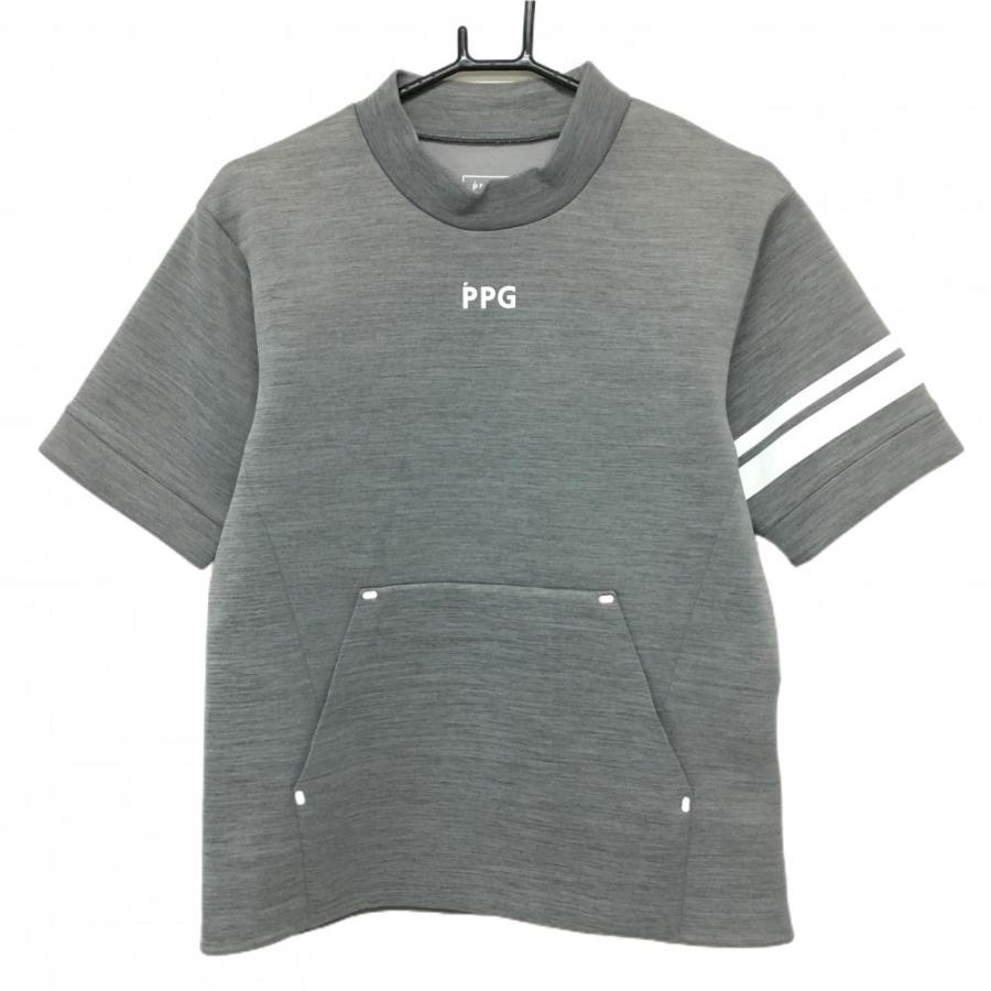 PGG 【超美品】PGGパーリーゲイツ 半袖ハイネックシャツ グレー