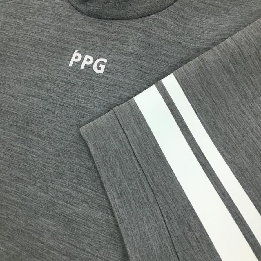 PGG 【超美品】PGGパーリーゲイツ 半袖ハイネックシャツ グレー
