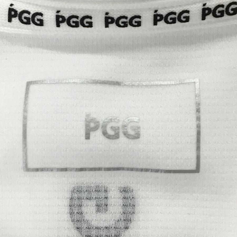PGG 【超美品】PGGパーリーゲイツ 半袖ハイネックシャツ 白 ロゴ