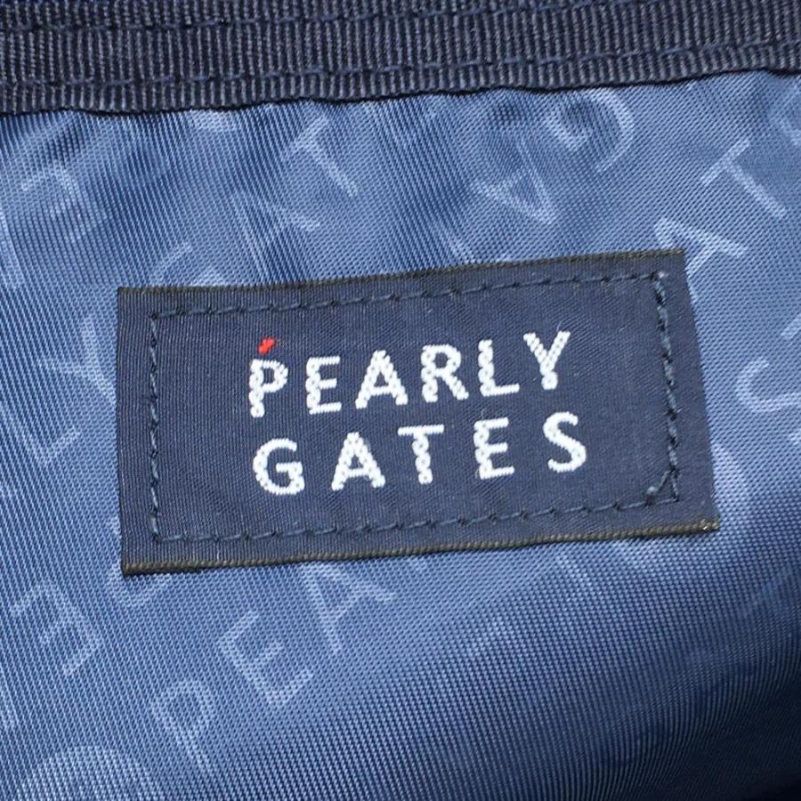 PEARLY GATES（パーリーゲイツ） ビッグトートバッグ 白×ネイビー 立体
