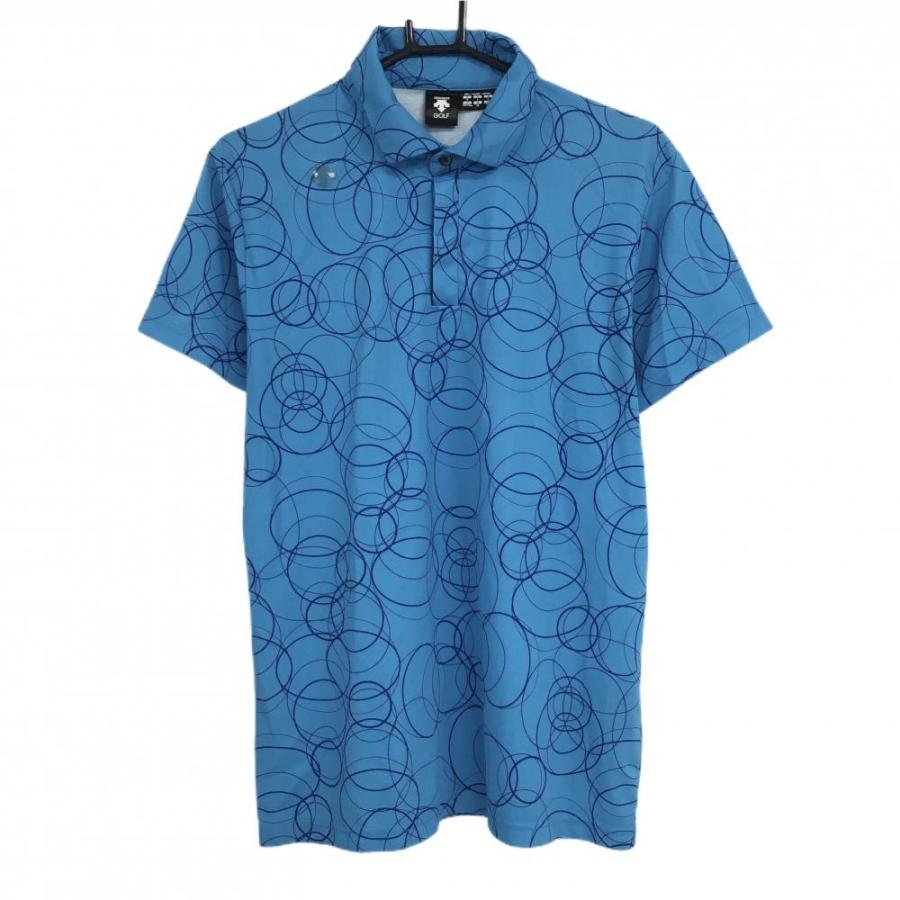 DESCENTE GOLF 【美品】デサントゴルフ 半袖ポロシャツ ブルー