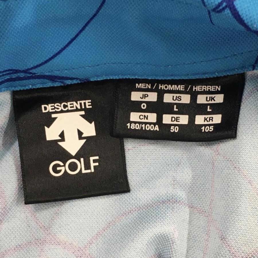 DESCENTE GOLF 【美品】デサントゴルフ 半袖ポロシャツ ブルー