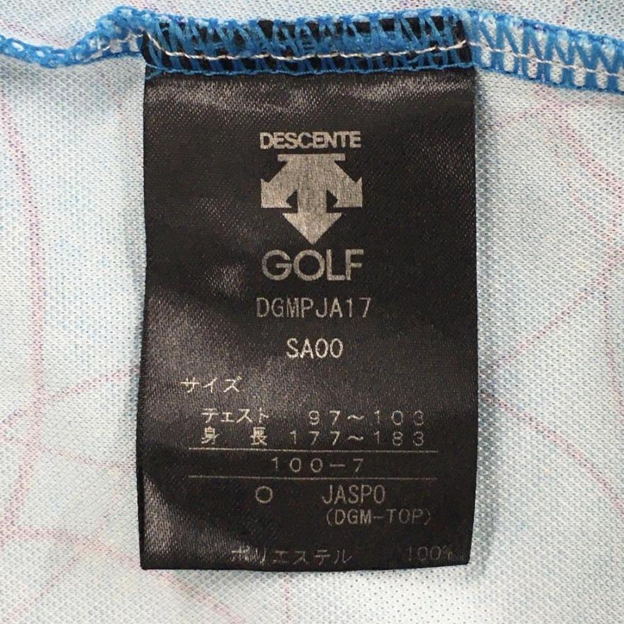 DESCENTE GOLF 【美品】デサントゴルフ 半袖ポロシャツ ブルー