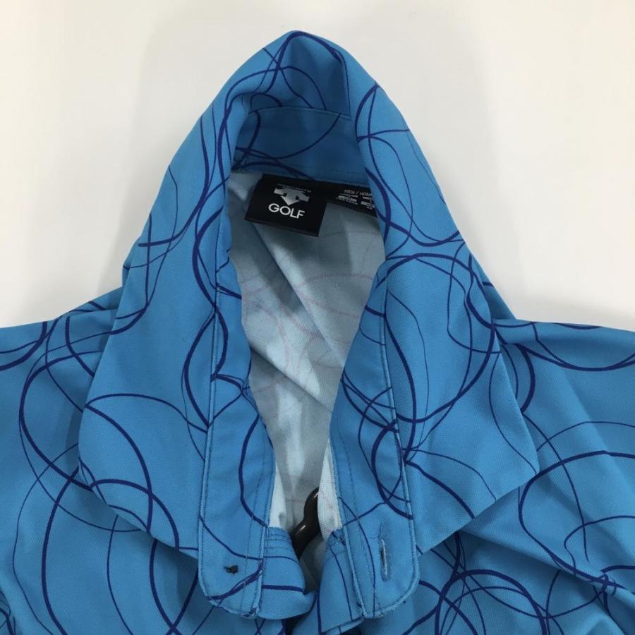 DESCENTE GOLF 【美品】デサントゴルフ 半袖ポロシャツ ブルー