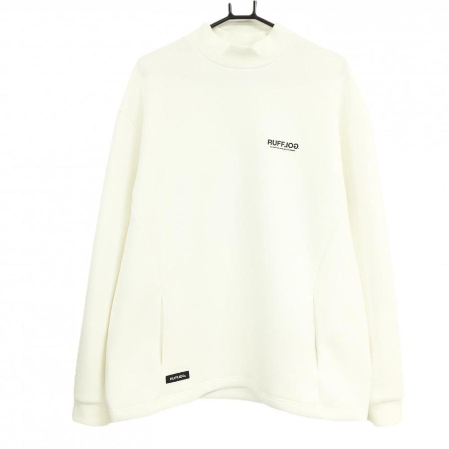 ラフロッグ　ハイネックトレーナー M ホワイト RUFFLOG（ラフロッグ） 【美品】ラフロッグ ハイネックトレーナー 白