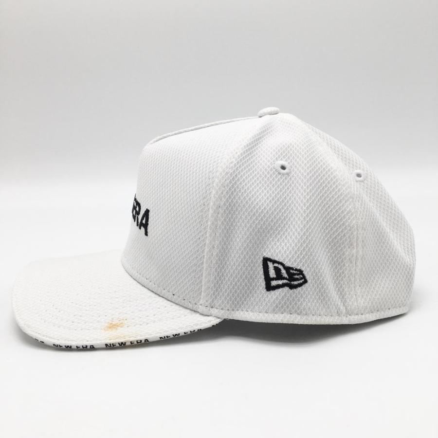 NEW ERA（ニューエラ） キャップ 白×黒 ロゴ つば汚れ ゴルフウェア