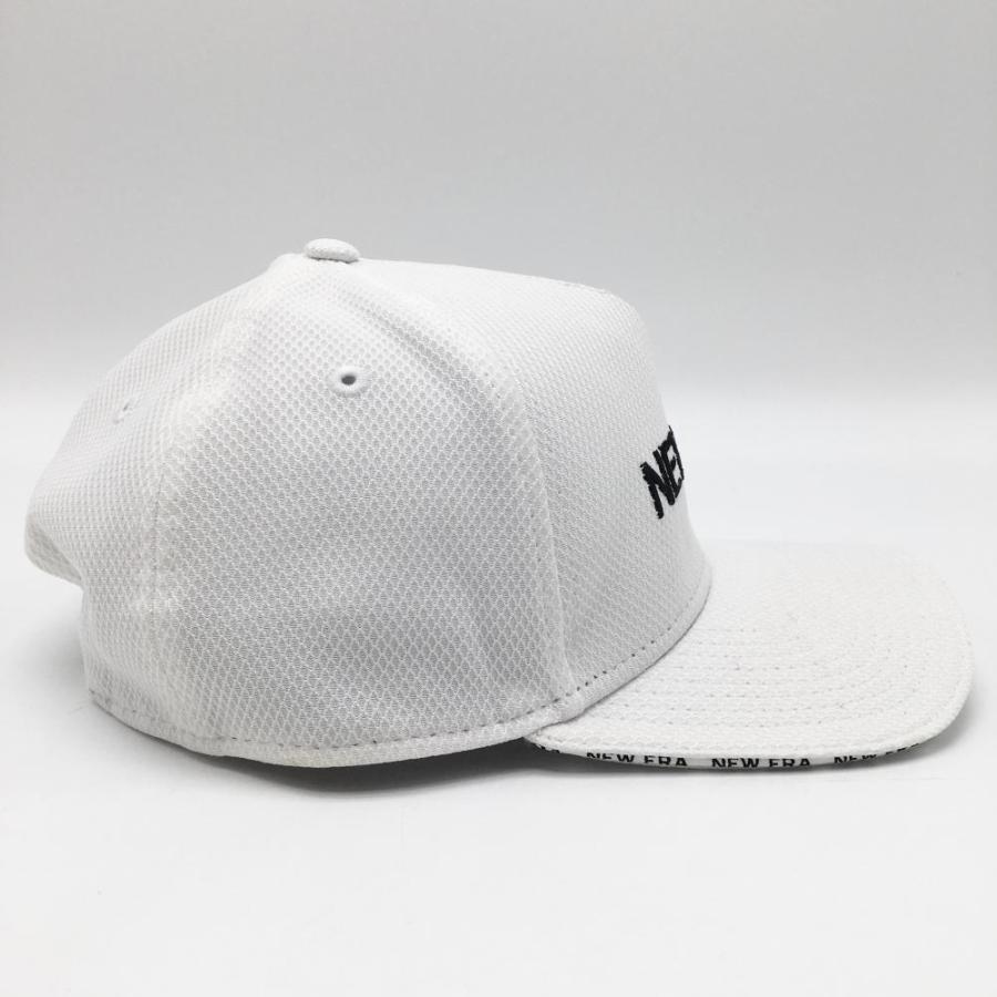 NEW ERA（ニューエラ） キャップ 白×黒 ロゴ つば汚れ ゴルフウェア