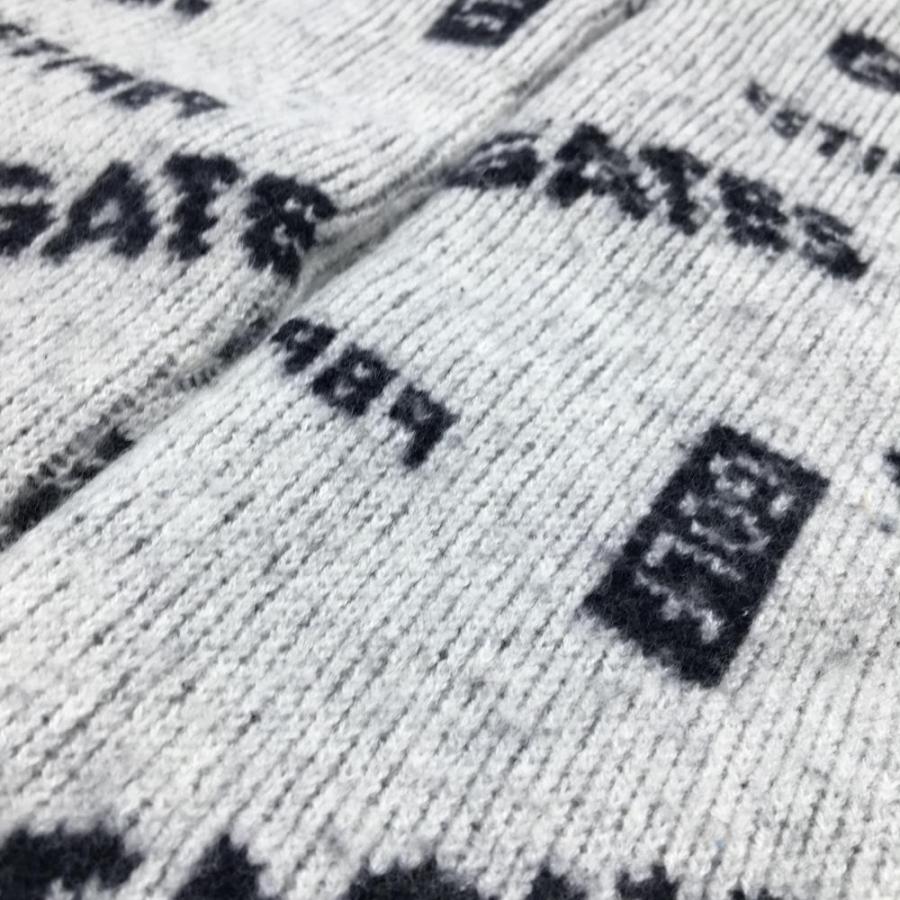 PEARLY GATES（パーリーゲイツ） ニットレッグウォーマー 白×黒 ロゴ総